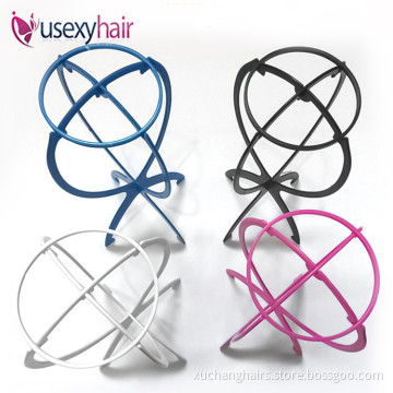 Profession cheap plastic wig stand display wig holder for long hair